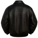 Marty Premiere Timothee Chalamet Leather Black Jacket Back