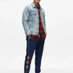 Marty Supreme A24 Navy And Black Track Trouser