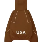 Marty Supreme Brown Hooded Jacket Back