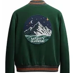 Marty Supreme Green Jacket Back