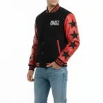 Marty Supreme Red and Black Varsity Jacket