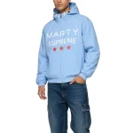 Marty Supreme Timothee Chalamet Blue Hooded Jacket