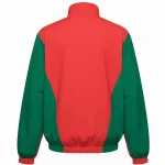 Marty Supreme Timothee Chalamet Green And Red Jacket Back
