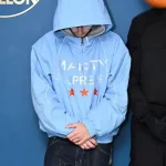 Marty Supreme Timothee Chalamet Light Blue Jacket