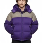 Marty Supreme Timothee Chalamet Puffer Purple Jacket