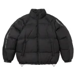 Star Sleeve Black Down Puffer Jacket