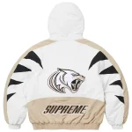 Supreme Wildcat Sideline White Puffer Jacket Back