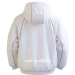 Timothee Chalamet Marty Supreme White Hooded Jacket Back
