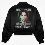 Timothee Chalamet Movie Marty Supreme Printed Bomber Jacket –Latest Edition Back