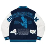 Men’s Supreme Team Letterman Jacket Back