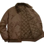 Supreme Bomber Brown Jacket with Fur Collar