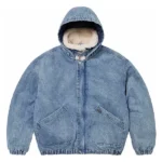 Supreme Faux Shearling Lined Bomber Jacket Denim