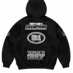 Supreme Football Zip Up Black Hoodie