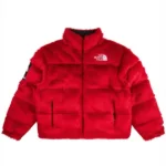 Supreme Faux Fur Nuptse Red Jacket