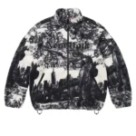 Supreme Fleece Printed Black Jacket