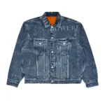 Supreme Martine Text Print Blue Jacket