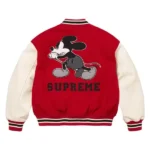Supreme Mickey Varsity REd Jacket