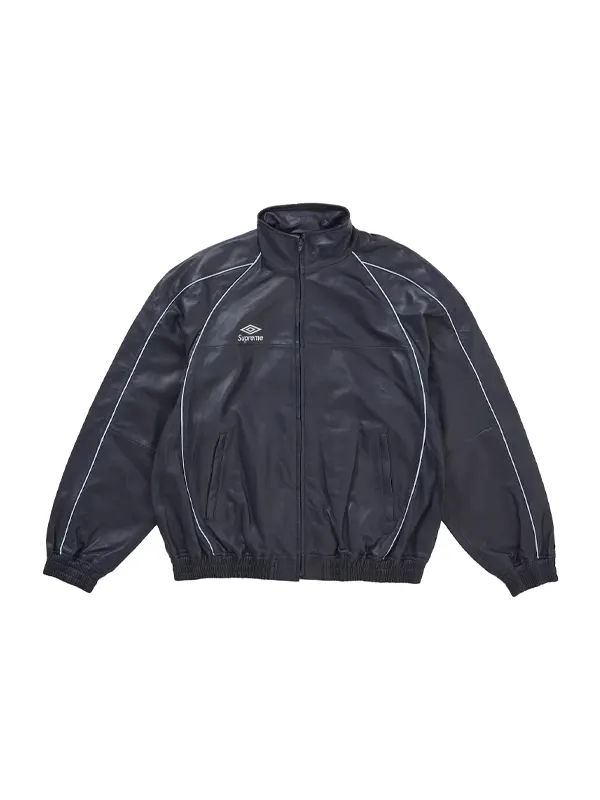 Supreme Umbro Leather Track Jacket ブラック Supreme Umbro Leather Track Jacket | Supreme Jacket