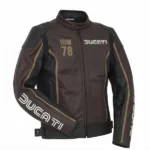 Ducati IOM 78 Motorcycle Brown Jacket