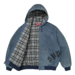 Supreme Applique Hooded Blue Jacket