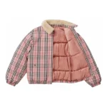 Supreme Burberry Down Pink Puffer Jacket