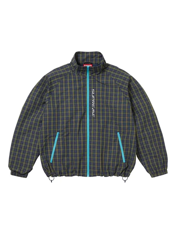 Supreme Plaid Track Blue Jacket | Supreme Jacket