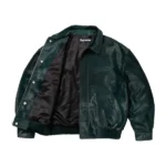 Supreme Ponyhair Green Varsity Jacket