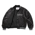 Supreme Quilted Black Varsity Jacket