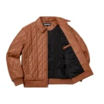 Supreme Quilted Studded Brown Jacket