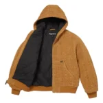 Supreme Woven Hooded Brown Jacket