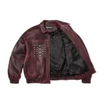 Supreme Multi Studded Burgundy Jacket