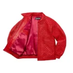 Supreme Studded Quilted Red Jacket