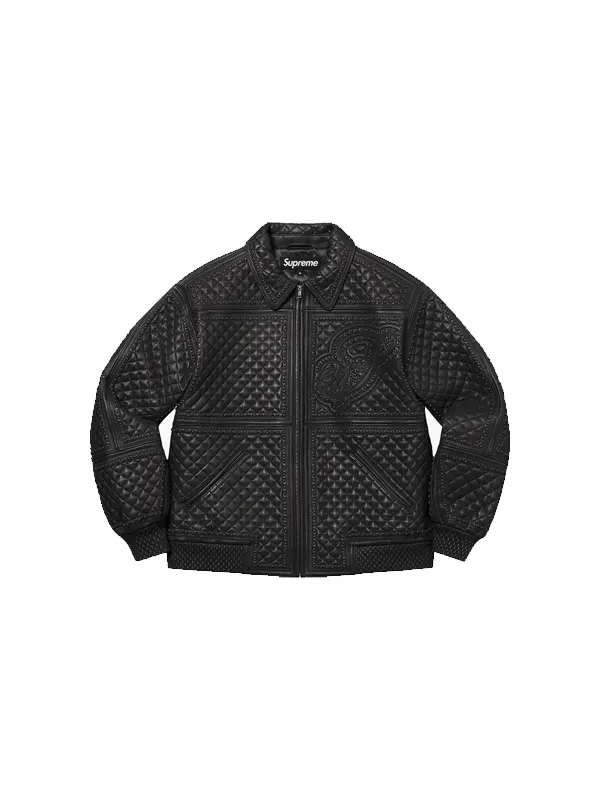 Supreme Studded Quilted Black Jacket | Supreme Jacket